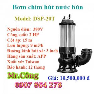 Bơm chìm hút bùn hố móng bùn đặc APP DSP- 20T 2HP