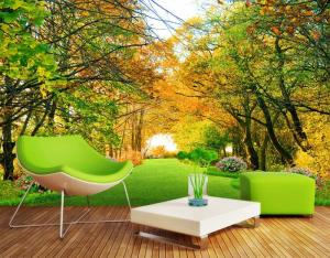 Gạch tranh 3D - Cây xanh phủ bóng mát