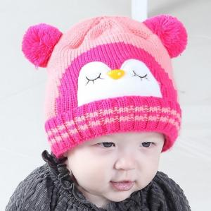Nón len cho Bé hình chim cú mèo có lỗ tai bông tại Cycybon