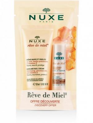 Set kem dưỡng tay và son dưỡng dạng thỏi Nuxe Reve De Miel