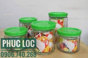 Hũ gia vị 5 cái nắp màu xanh