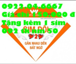 Sim số đẹp mua 1 tặng 1 sim 092