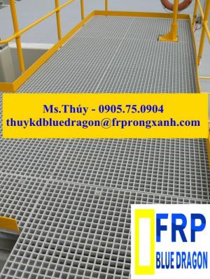 Tấm đậy mương frp grating, sàn thao tác trên tàu không rỉ sét, ốp gờ thang