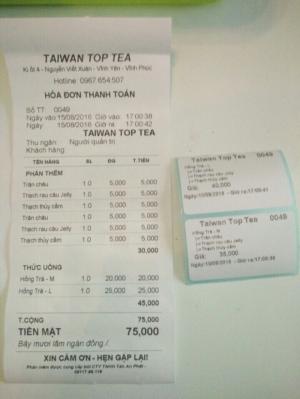 Máy in hóa đơn, in bill tính tiền cho quán sinh tố, trà sữa