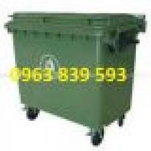 Thùng rác nhựa HDPE 4 bánh xe dung tích 660L