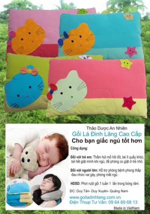 Gối lá đinh lăng danh cho trẻ từ 1.5 tuổi gíá 169 000đ giao hàng tận nơi gia không đổi (giá củ 250 000)+ Tặng vòng Dâu Tằm. LH: 09 64 69 68 13 để được tư vấn