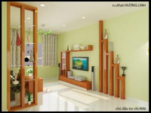 Kệ tivi gắn liền tủ trưng bày