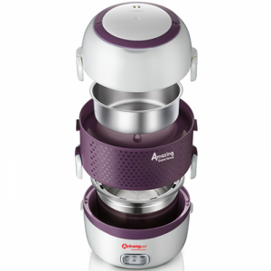 Hộp hâm nóng ArirangLife - MSN383160 gồm 2 tầng - 3 ngăn INOX kèm nắp đậy hút chân không tiện lợi