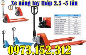 Bán giá tốt, xe nâng tay thấp tải trọng nâng từ 2.5 - 5 tấn, sẵn hàng Noveltek - Đài Loan