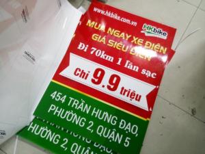 Poster Hkbike in PP cán màng bóng treo giá standee, in ấn tại InKyThuatSo