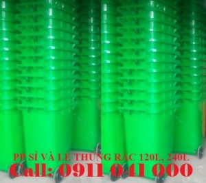 Chuyên bán thùng rác nhựa 120l, 240l, 660l giá rẻ nhất thị trường