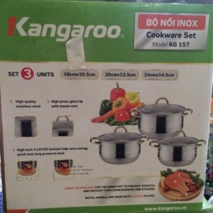 Bộ 3 nồi inox Kangaroo