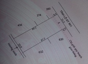 Cần bán nhà+đất mặt tiền tỉnh lộ 841