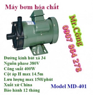 Máy bơm chịu hóa chất dạng từ PERONI MD-401 400W