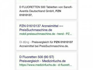 VIÊN UỐNG D - FLUORTTEN 500 I.E