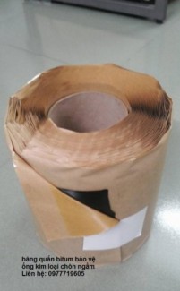 Băng vải bọc ống chống ăn mòn tích hợp bitum, PVC chống thấm nước  bảo vệ cho ống kim loại chôn ngầm