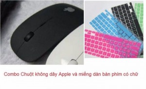 Combo chuột không dây Apple và miếng dán phím có chữ