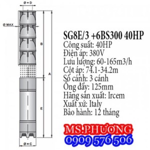 TPHCM- Cần bán máy bơm chìm giếng khoan Ircem chính hãng Italy giá cực tốt