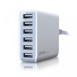 Bộ sạc điện thoại, máy tính bảng 6 cổng Photive 60 Watt 6 Port USB