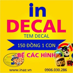 In tem decal giấy tphcm, In nhãn decal giấy tphcm, in tem nhãn tphcm giá rẻ