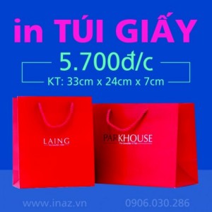 In túi giấy giá rẻ tphcm, túi xách giấy shop thời trang