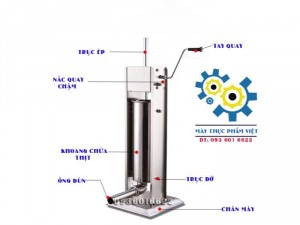 Địa chỉ bán máy làm xúc xích mini, Máy nhồi xúc xích gia đình