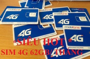 Sim mobi 3g/4g có sẵn 62gb data/tháng tốc độ cao