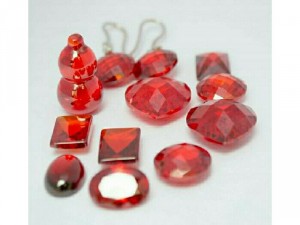 Mặt đá topaz đỏ