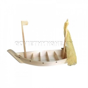 Khay Thuyền Gỗ - Set Up Món Rau Lẩu - Hải Sản 40cm