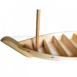 Khay Thuyền Gỗ - Set Up Món Rau Lẩu - Hải Sản 40cm