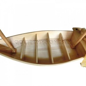 Khay Thuyền Gỗ - Set Up Món Rau Lẩu - Hải Sản 40cm