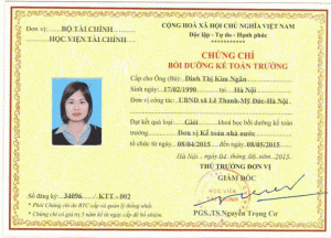 Chiêu sinh khóa học Kế toán trưởng chuyên nghiệp