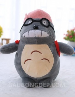 Gấu bông Totoro đeo kính tròn