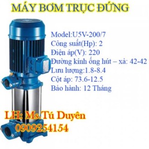 Máy bơm nước trục đứng  Pentax U5V-200/7