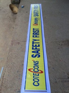 In logo lên dải phân tầng công trình xây dựng