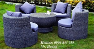 Sofa nhựa giả mây MS1