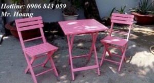 Bộ bàn ghế gỗ cafe giá rẻ, miễn phí vận chuyển