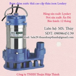 Máy bơm chìm hút nước thải sạch 1 pha Lonkey QDX 10-10 phân phối giá rẻ tại TPHCM