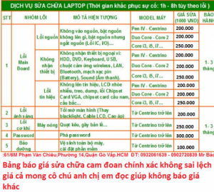 Sửa laptop gò vấp