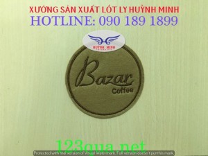 Cơ sở sản xuất lót ly vải nỉ, lót ly cao su, lót ly giấy giá rẻ