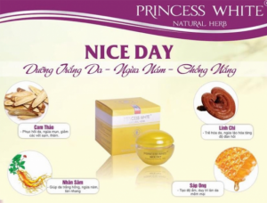 Kem dưỡng trắng da mặt Princess white - nice day