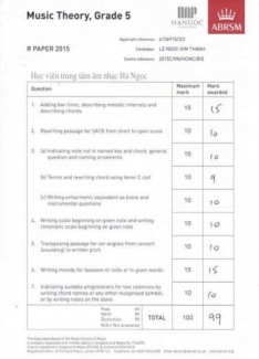 Nhận luyện thi chứng chỉ ABRSM tại quận 11 tphcm