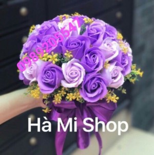Bó hoa cưới bằng sáp thơm