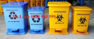 Bán thùng đựng rác y tế đạp chân 15 lít, 120 lít 2 bánh xe nhỏ,bán thùng rác 240 lít 2 bánh xe