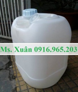 Can nhựa vuông 20 lít đựng thực phẩm, Can nhựa đựng hàng xuất khẩu 20 lít