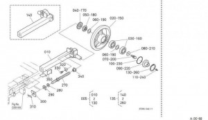 Bánh dẫn hướng Kobuta DC-68G