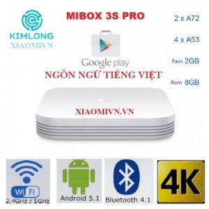 Android Tivi Box Mibox 3S Pro Bản tiếng Việt và GooglePlay