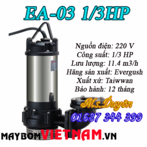 Máy bơm chìm hút nước thải chứa tạp chất