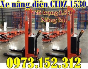 Xe nâng điện mới CTDZ 1530, sẵn hàng Đài Loan, giá rẻ