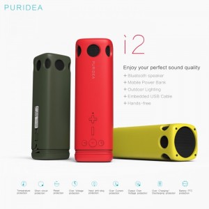 Loa Bluetooth PURIDEA 2 in 1 Kiêm Pin Dự Phòng 10.000 mAh - Loa Nghe Nhạc Cực Hay - Kiêm Đèn Pin Gắn Trên Xe Đạp, Loa PURIDEA I2 - MSN181168